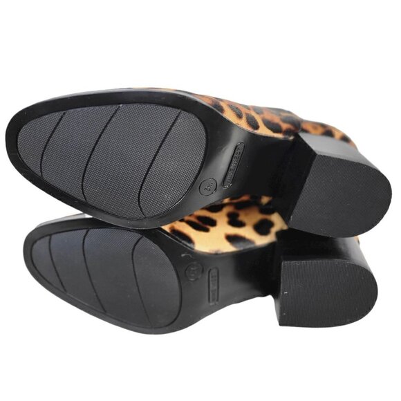 Leopard Animal Print Leather Chelsea Ankle Boots Booties Women | Size 6 - Picture 12 of 16